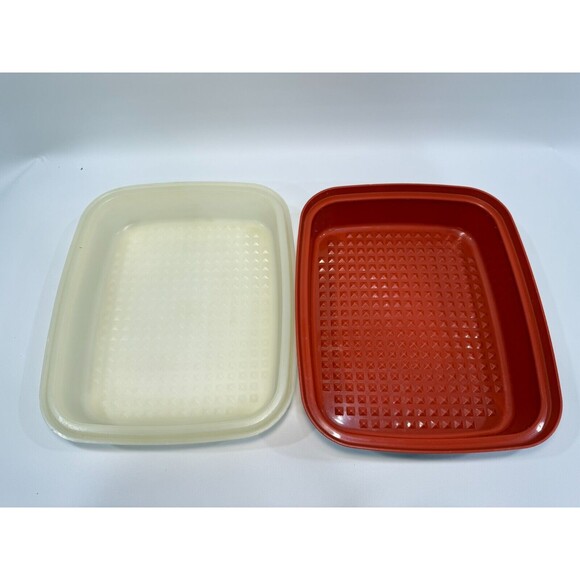 Vintage Tupperware for Meat Marinade storage with lid season serve red 1294-3 - Picture 2 of 8